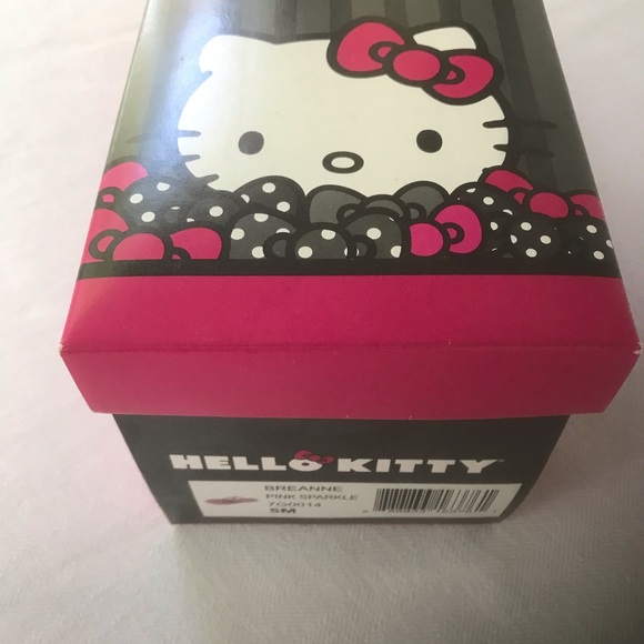Hello Kitty by Sanrio Breanne Pink Sparkle Jelly Flip Flops Size 5 NIB - Picture 5 of 6